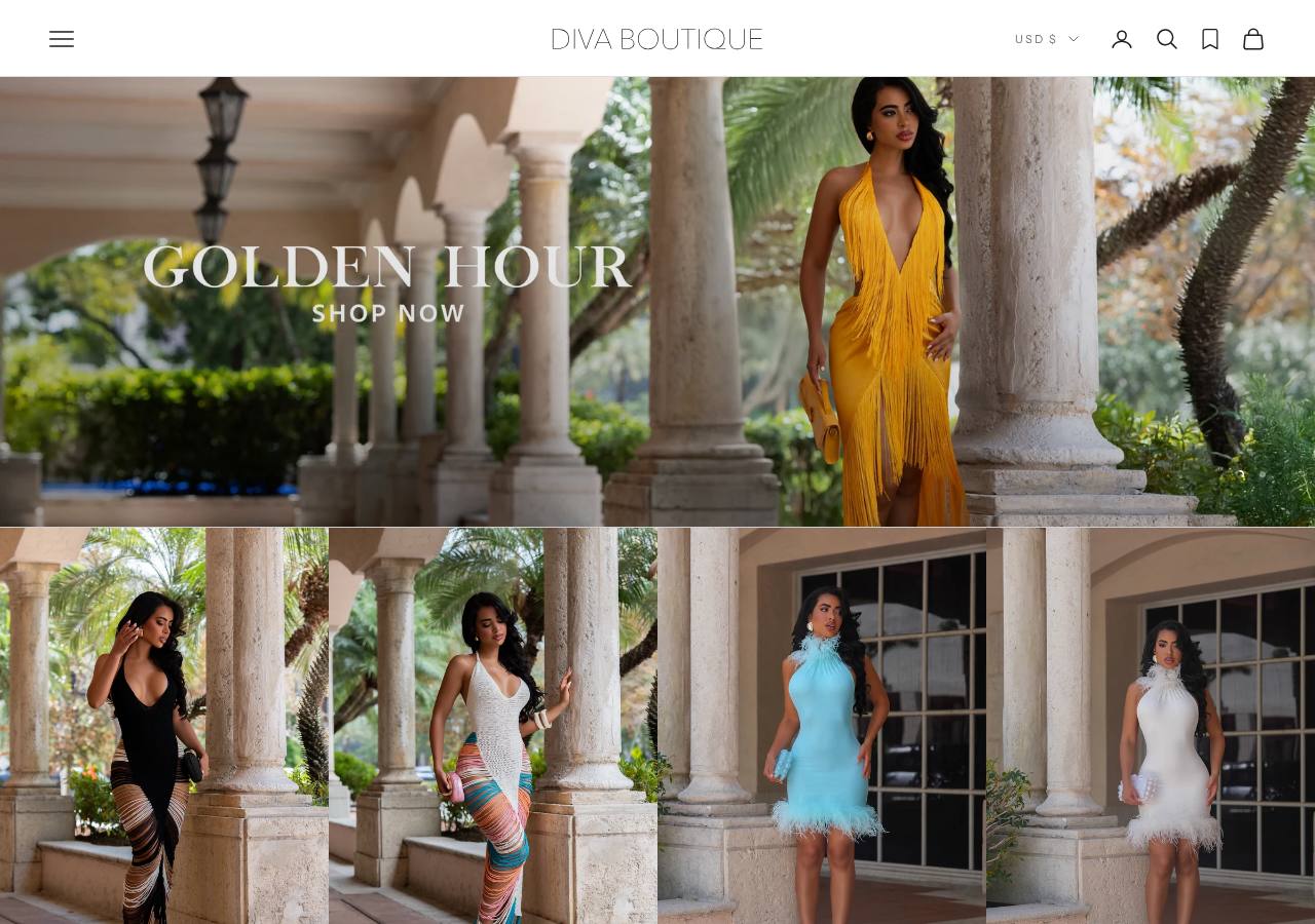 divaboutiqueonline.com store homepage preview
